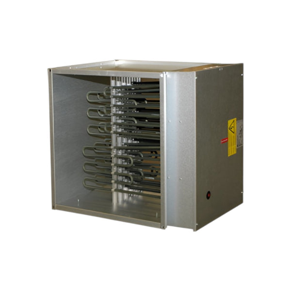 Puravent 17kW Square Duct Electric Heater, 400V 3 Phase, 450 x 450mm, Stainless Steel Heating Elements