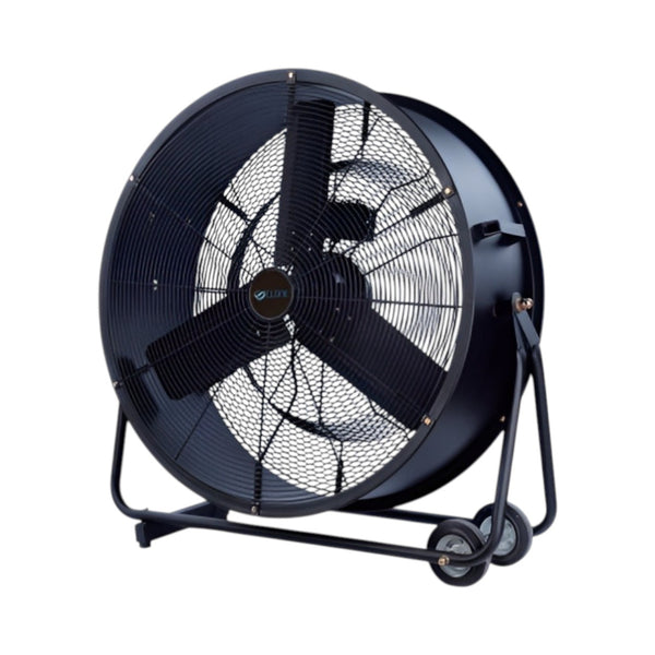GIS Cyclone HVF75N 30" Industrial Drum Fan 230V– High Velocity Portable Cooling Fan with 3 Speed Settings, Adjustable Tilt, Heavy-Duty Steel Construction, Large Wheels for Warehouses, Gyms & Workshops
