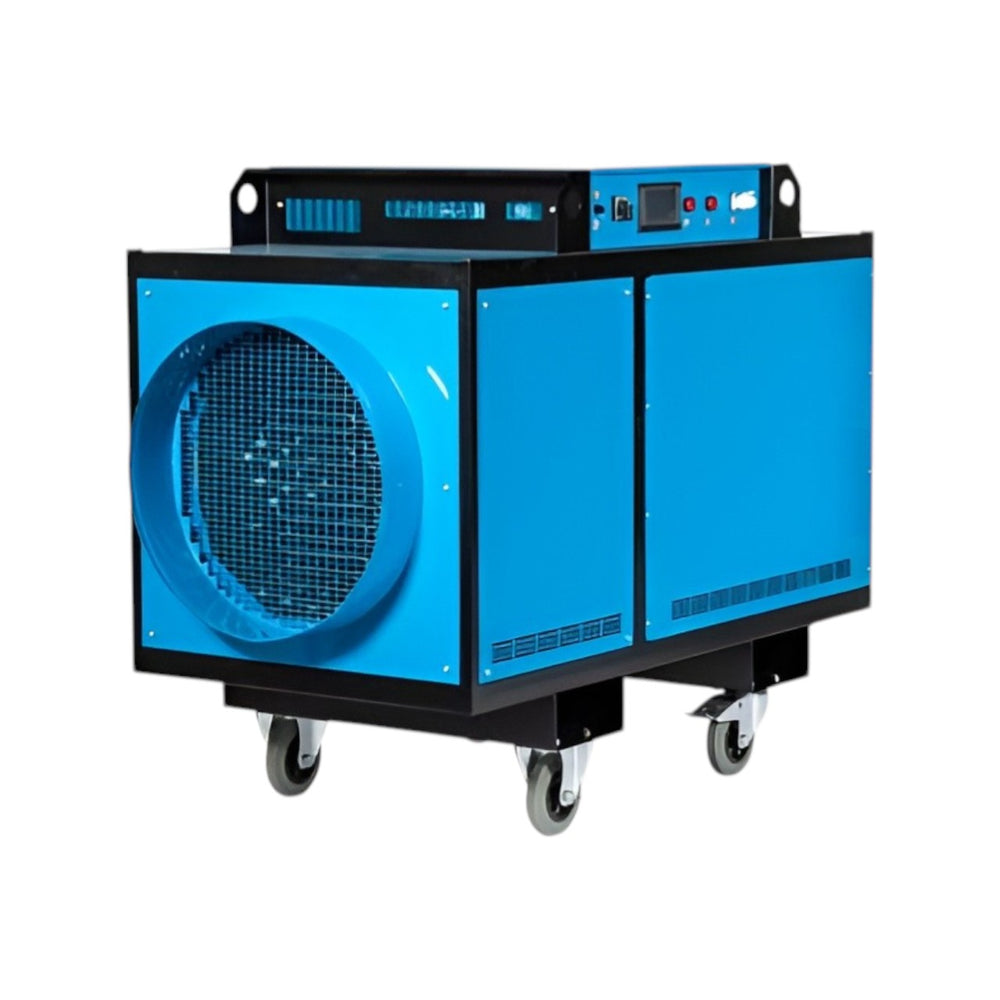 Fire-Flo FF80 Industrial Duct Connectable Fan Heater – 80kW High-Capacity Electric Heater with Touchscreen Control, 6000 m³/hr Airflow, 400V 3-Phase, Steel Construction, UK Made