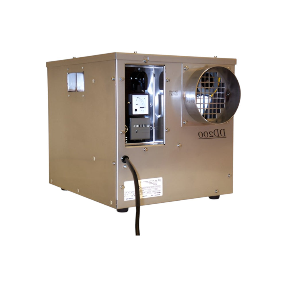 EIPL DD200 Portable Desiccant Dehumidifier – Compact Industrial-Grade Low-Humidity Air Dryer with PTC Heater, Stainless Steel, 180m³/h Airflow, Lightweight & Rugged