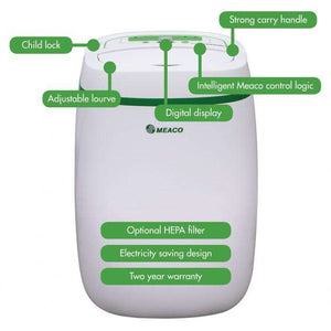 12L Low Energy Dehumidifier & Air Purifier with HEPA Filter, Quiet 41dB Operation, Laundry Mode & Digital Humidity Control