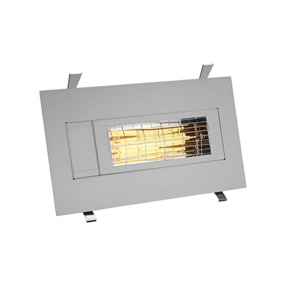 Frico IHFR15S Infrared Low-Mounted Electric Heater – 1500W Recessed Radiant Heater, IP65 Waterproof, Ceiling Mounted, Outdoor Balcony & Terrace Heating, Powder-Coated Silver