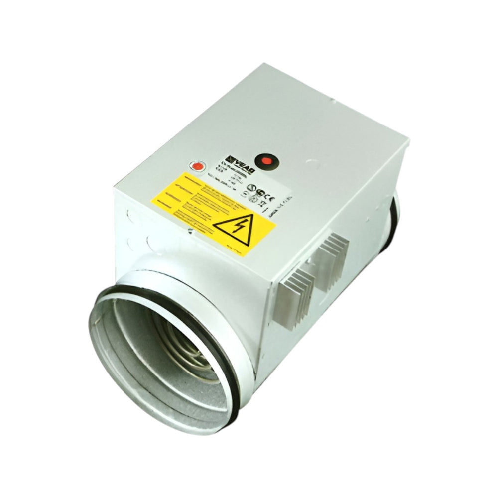 Systemair CBMT/Q 200-54 Circular Electric Heater Kit – 5.4kW 230V 1-Phase with TG-R430 Room Sensor & TG-K330 Duct Sensor, Standard Range, 200mm Duct Connection, Lightweight 5.5kg