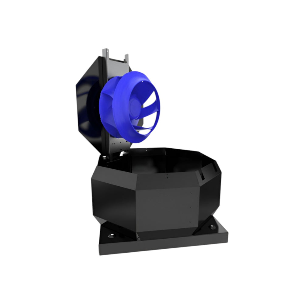 TOE 355-4 Sileo | Single Phase Centrifugal Roof Fan | Direct-Driven Vertical Exhaust | Speed-Controlled, Maintenance-Free, 2,646m³/h