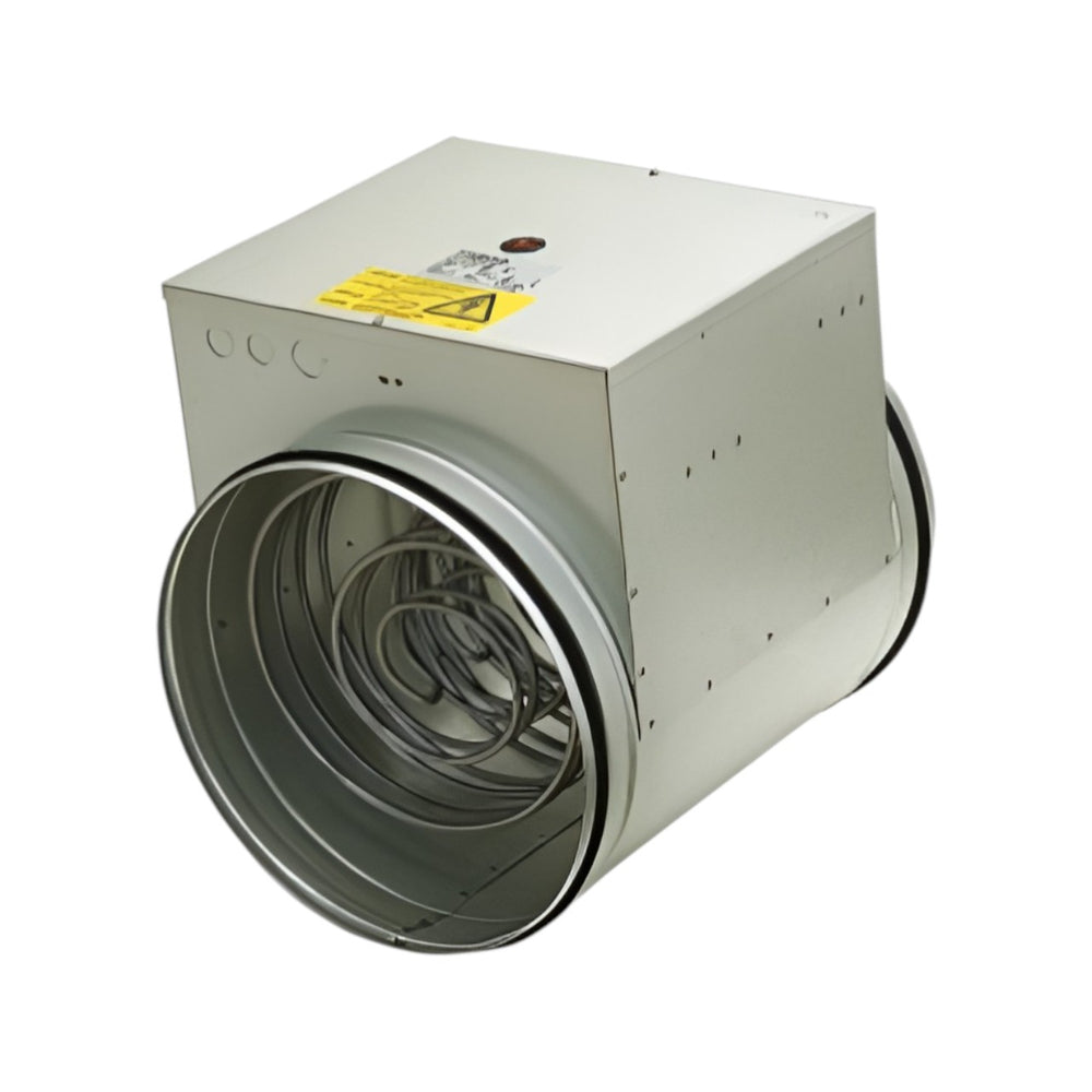 Systemair CB 200-3,0 Round 230V Duct Heater – Electric Heater Battery for Standard Spiral Ducts, 0.6kW, Stainless Steel Element, Overheat Protection, Circular Duct Connection