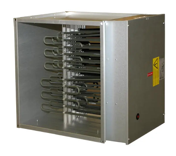 Puravent 17kW Square Duct Electric Heater, 400V 3 Phase, 450 x 450mm, Stainless Steel Heating Elements