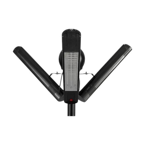Portable Electric Radiant Heater | Infrapalm IHPA60B | 3 x 2000W Ceramic Heaters | IP67 Outdoor Protection | Black