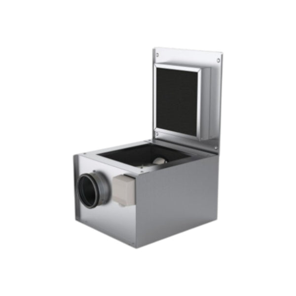 Systemair KVK 160 L Acoustic Slim Box Duct Fan 460m³/h – Low Noise Circular Inline Ventilation Fan
