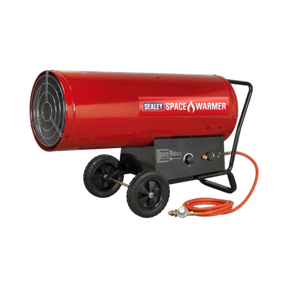 Sealey LP401 61.5-117kW Propane Gas Fired Heater – Mobile Direct Gas Heater, 210,000-400,000 Btu/hr, Fan Assisted, Piezo Ignition, CE/EN Certified, 1400 CFM, 110/230V