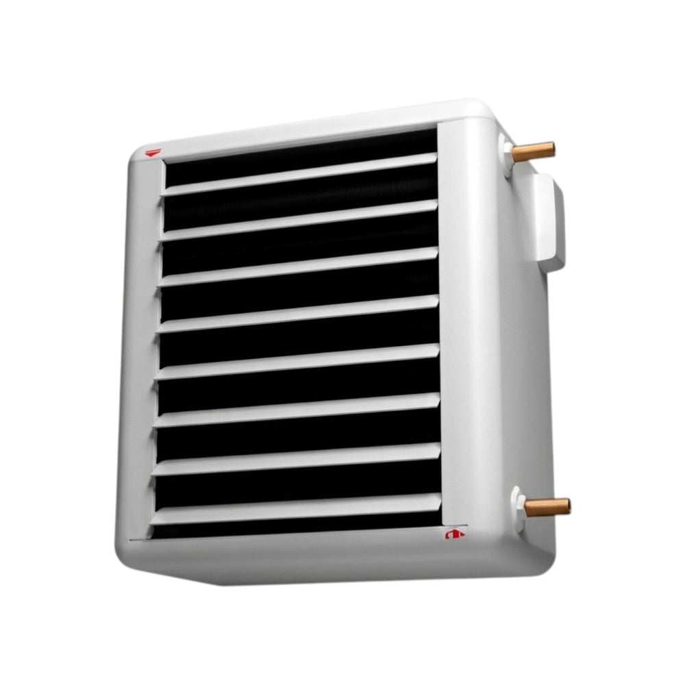 Wall-Mounted LPHW Fan Heater 230V 1 Phase, 19kW, Low Noise, Intelligent SIRe Control, Aluminum & Copper Coil, White Steel Housing, Adjustable Air Flow – Frico SWH12