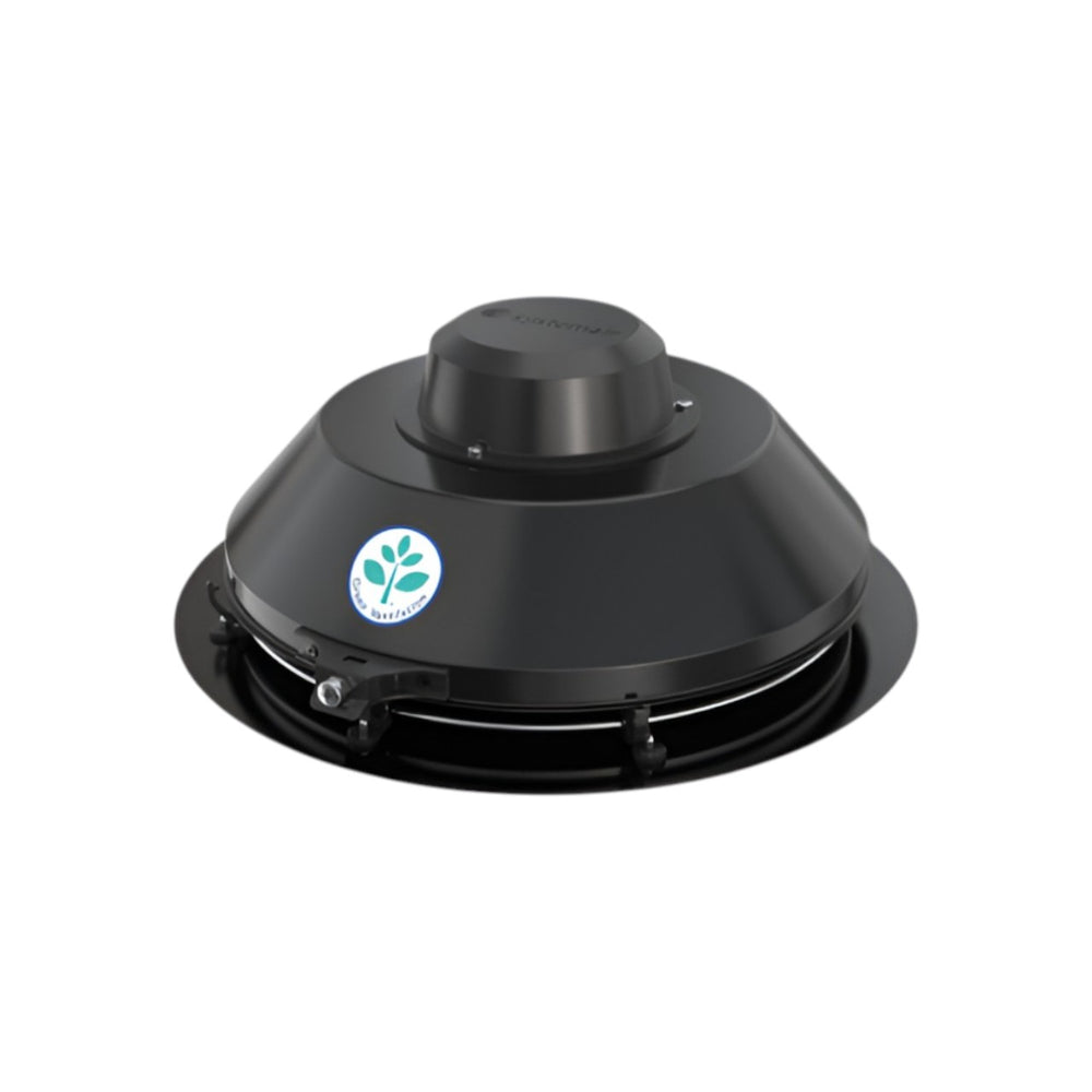 TFSR 200 EC Sileo Black | Compact Single-Phase Centrifugal Roof Fan | 778 m³/h, High-Efficiency EC Motor, Adjustable Speed