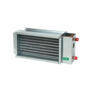 Systemair LPHW Hot Water Heater Battery VBR 60-35-4 – 4-Row Heat Exchanger, 600x350mm, Copper/Aluminium, Rectangular Duct, Max 150°C/10bar, Hot-Zinc Coated Casing