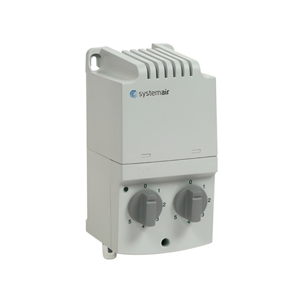 Systemair REU 7 Speed Control Transformer – Manual 5-Step Fan Speed Controller, 230V Single-Phase Voltage Regulator, Thermoplastic IP54 Enclosure, Indicator Lamp & Resettable Fuse, Product Code 5007