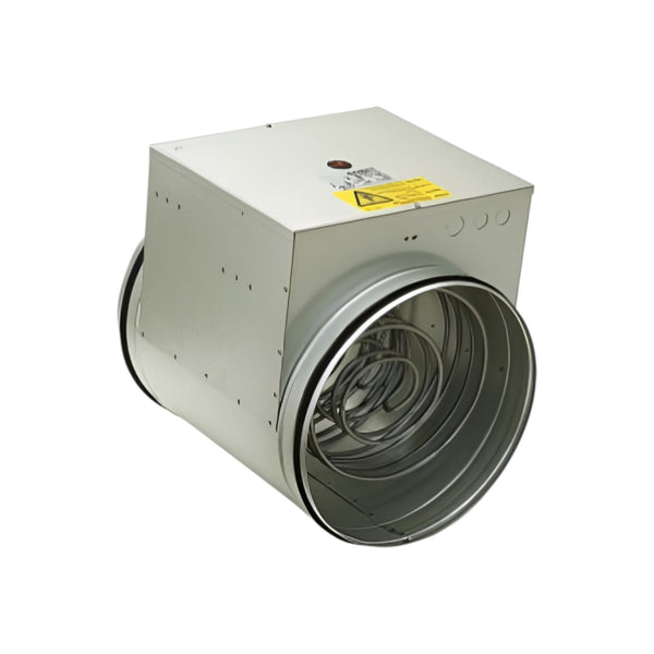 Systemair CB 160-5,0 400V 3-Phase Duct Heater – 5.0kW Round Electric Heater, Stainless Steel Element, Aluzinc Body, 160mm, Minimum 115m³/h, Silver