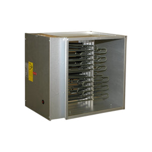 RBK 55/33 3-Phase Electric Duct Heater, 33kW, 550mm x 550mm, Alu-Zinc Metal Casing with Stainless Steel Elements, Overheat Protection, 400V, Standard Range, Grey