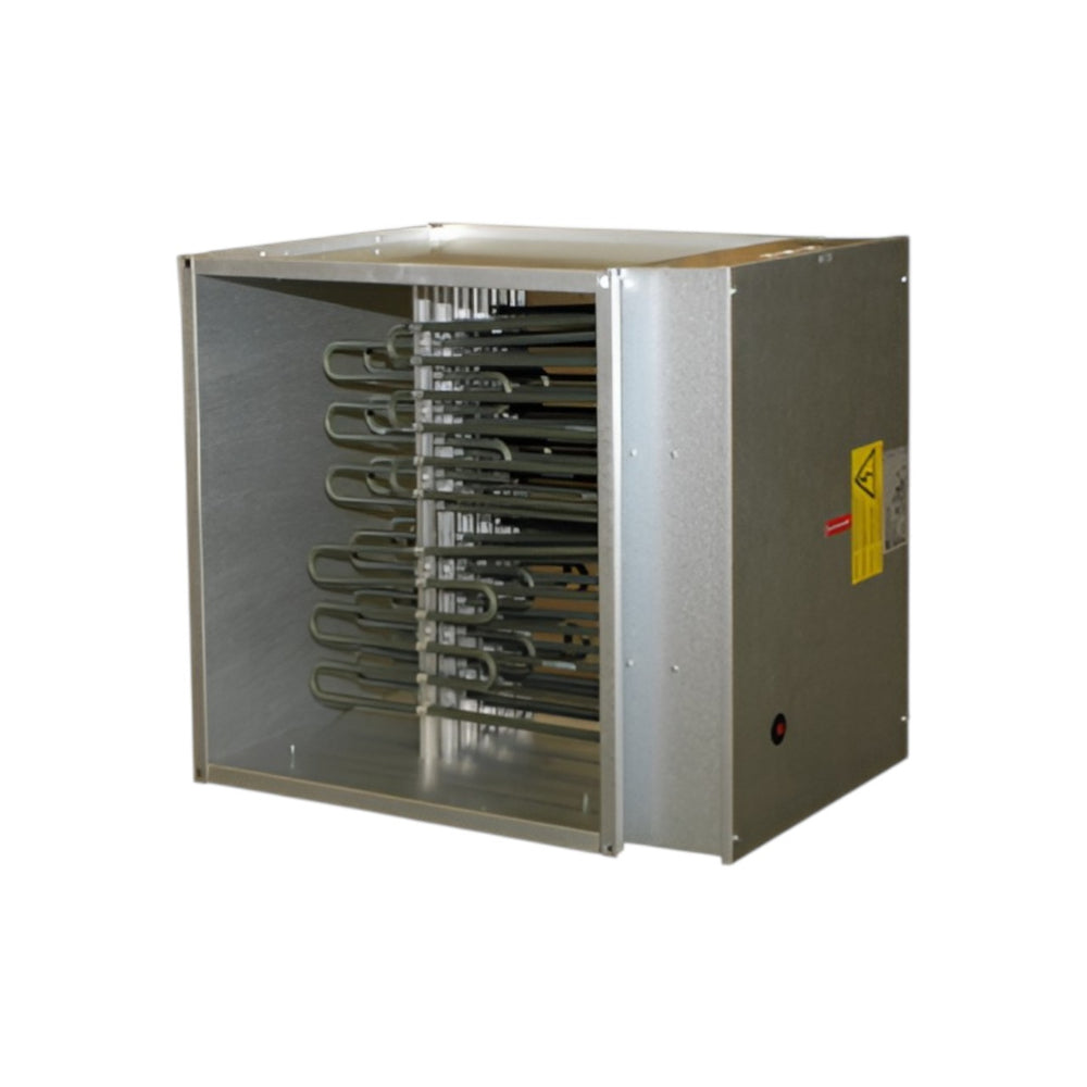 Systemair RBK 55/33 3-Phase Electric Duct Heater, 33kW, 550mm x 550mm, Alu-Zinc Metal Casing with Stainless Steel Elements, Overheat Protection, 400V, Standard Range, Grey
