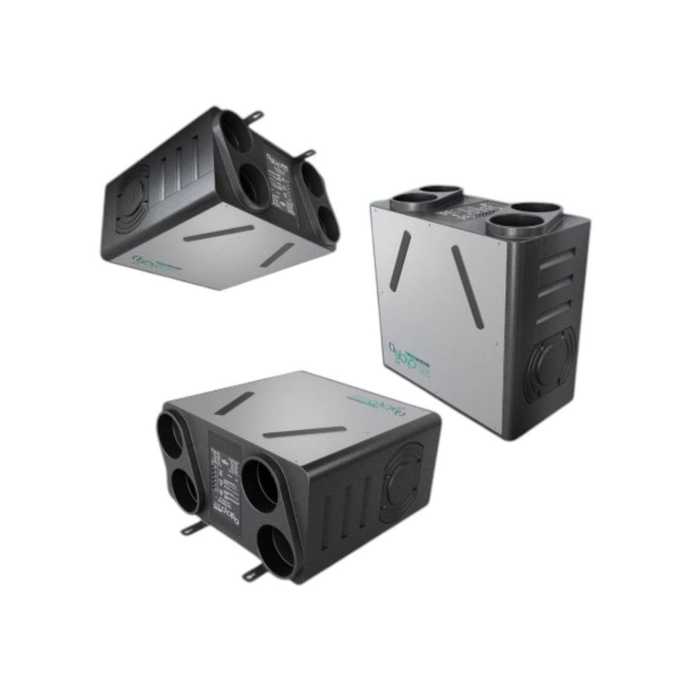 VTC 1.3+ Lite R Residential Heat Recovery Air Handling Unit with Digital Control, Up to 92% Heat Recovery Efficiency, Variable Fan Speed, Wall/Floor/Ceiling Mount, 230V