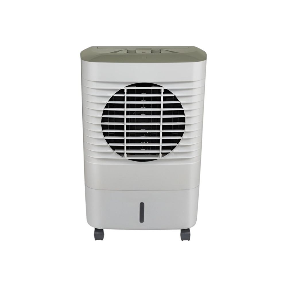 GIS Smart 30L Small Mobile Evaporative Cooler – Portable Air Cooler with 30L Tank, Honeycomb Pads, Ice Chamber, Motorised Louvers & Multi-Directional Wheels, 3-Speed Fan, White