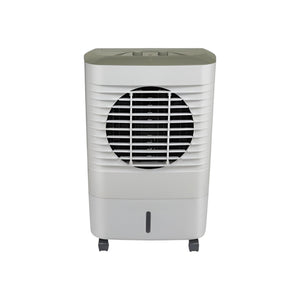GIS Smart 30L Small Mobile Evaporative Cooler– Portable Air Cooler with 30L Tank, Honeycomb Pads, Ice Chamber, Motorised Louvers & Multi-Directional Wheels, 3-Speed Fan, White