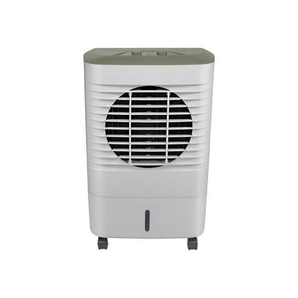 GIS Smart 30L Small Mobile Evaporative Cooler– Portable Air Cooler with 30L Tank, Honeycomb Pads, Ice Chamber, Motorised Louvers & Multi-Directional Wheels, 3-Speed Fan, White
