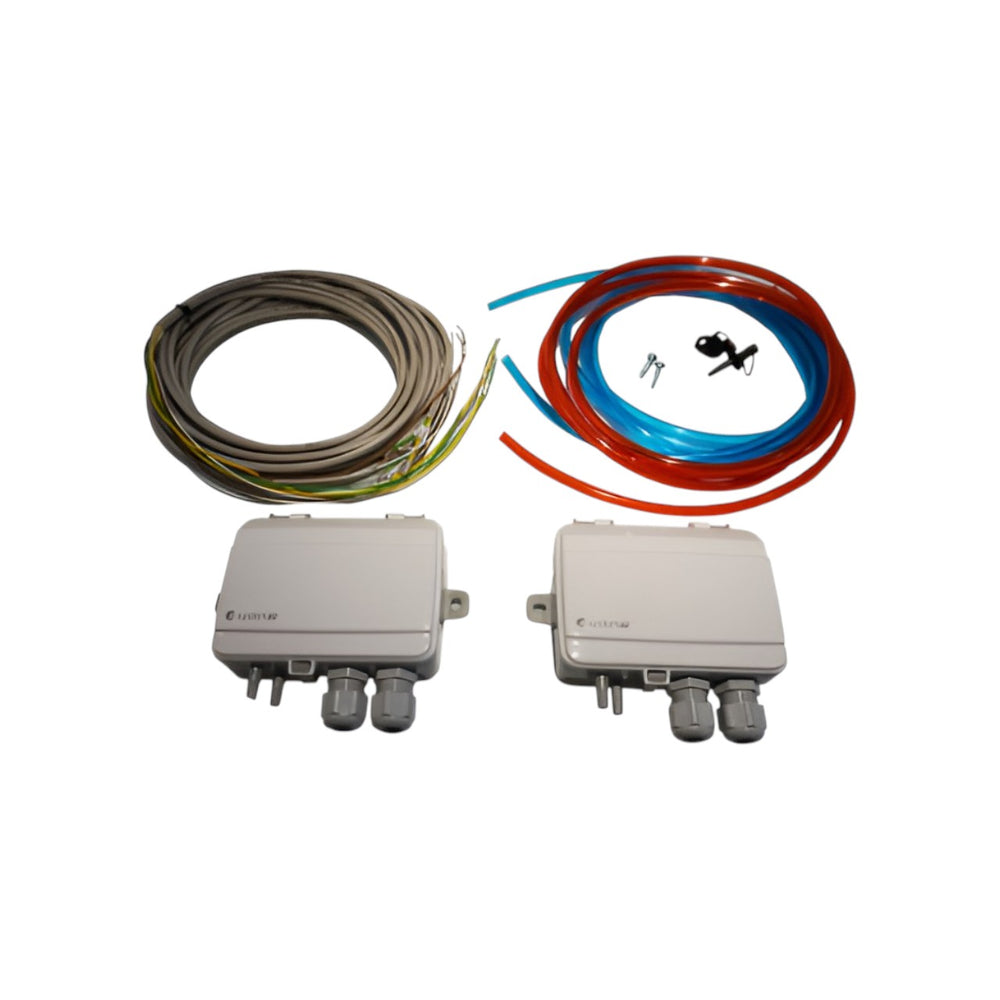 VAV Duct Pressure Control Kit for Air Handling Units – Includes Differential Pressure Transmitters, Taps, Tubes, 4m Electrical Cables, Installation Instructions – HVAC Accessories & Spares