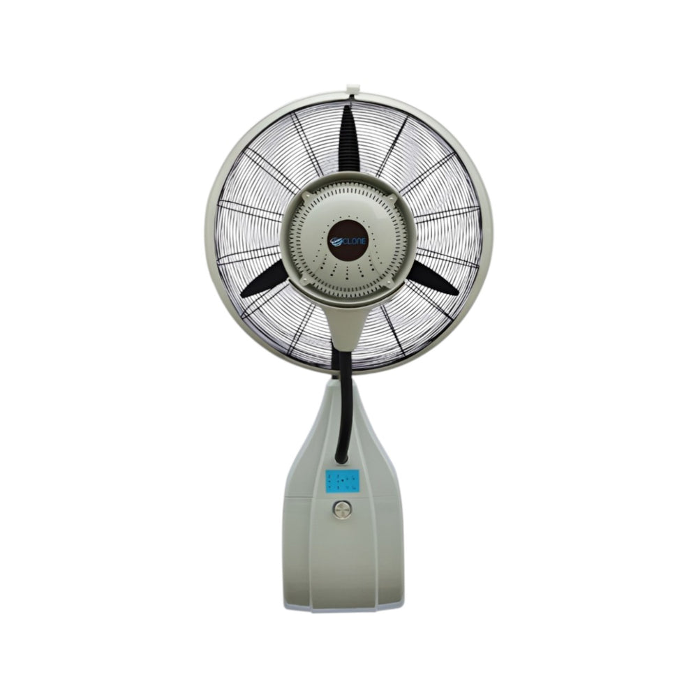 Cyclone-26 26" Wall & Pedestal Misting Fan – 13200 m³/hr, Adjustable Oscillating Fan with Remote Control, 7L Tank, 220V, IP24 – GIS