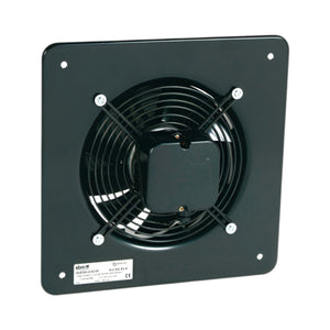 AW 300E2 Axial Fan – Galvanised Steel Plate Fan, Sickle-Bladed Impeller, Full-Speed Controllable, Single & Three-Phase, Black