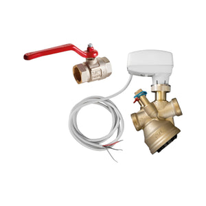 VPFC25 DN25 Pressure Independent Control Valve System with 24V Modulating Actuator & Shut-Off Valve– Two-Way Modulating Valve Assembly for FC Control Systems