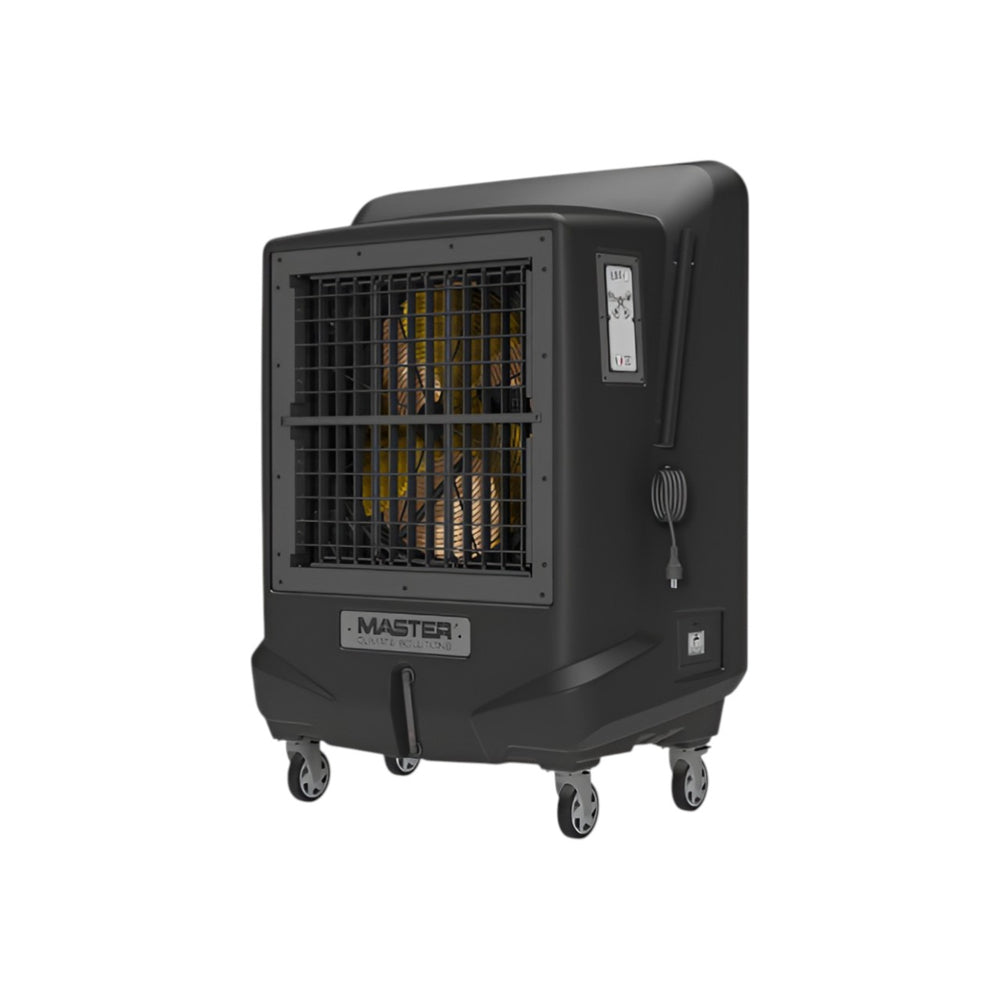 Large Mobile Evaporative Cooler BC 121 – Industrial Spot Cooler with 12,000 m³/hr Airflow, 80L Water Tank, Remote Control, UV Lamp & Automatic Swing – Portable Cooling for Factories, Workshops & Hangars