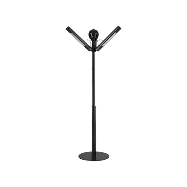 Portable Electric Radiant Heater | Infrapalm IHPA60B | 3 x 2000W Ceramic Heaters | IP67 Outdoor Protection | Black