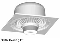 Puravent Airius Standard Model 25 Destratification Fan, 780m³/h, 230V, 6.5-8m Ceiling Height, White