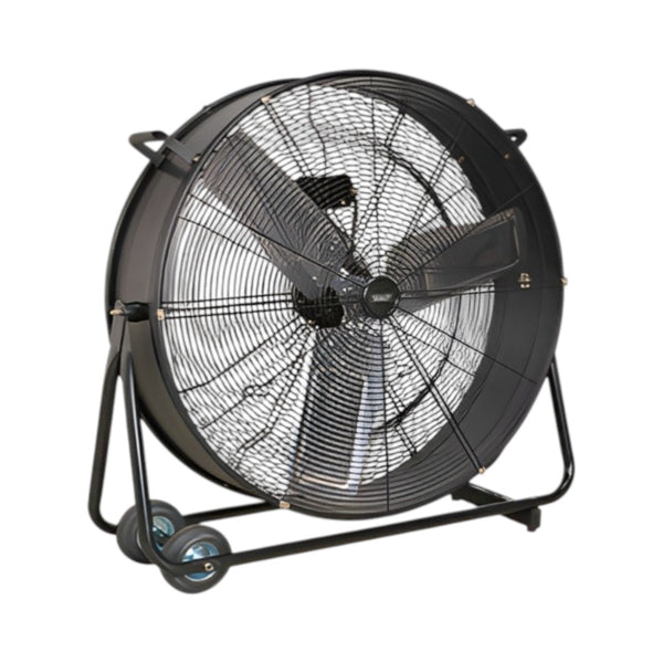 Sealey HVD30 30" Industrial Drum Fan, High Velocity Portable Floor Fan, 2 Speed Heavy Duty Steel Cooling Fan, 230V Commercial Warehouse Workshop Fan