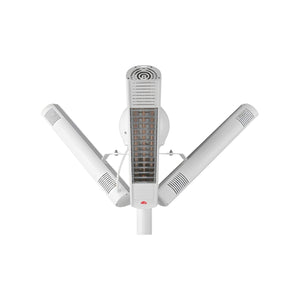 Freestanding Infrared Patio Heater 6kW – Portable Radiant Outdoor Heater with 3 Heating Elements, 400V Electric Terrace Heater, IP67 Protection, White – Product Code 92842
