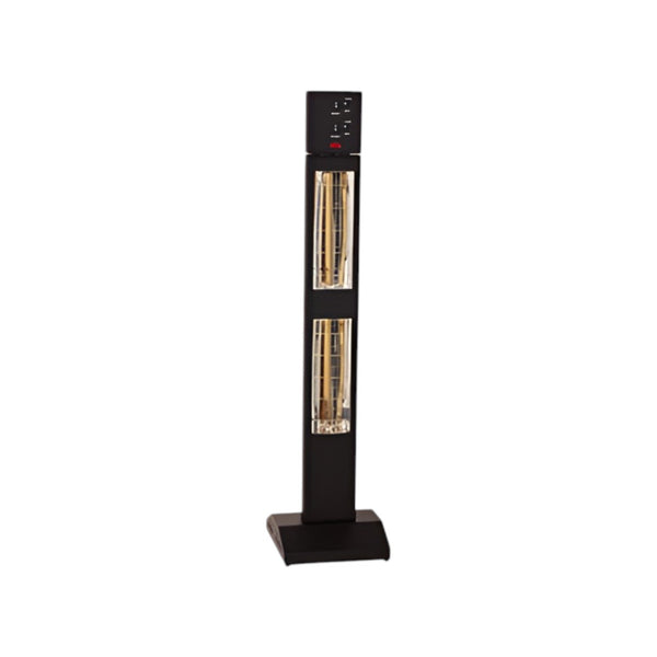 Portable Vertical Infrared Radiant Heater 3000W – Halogen Electric Tower Heater with Aluminium Reflector, Tip-Over Safety Guard, Indoor Outdoor Patio Garage Heating, IP24 Rated