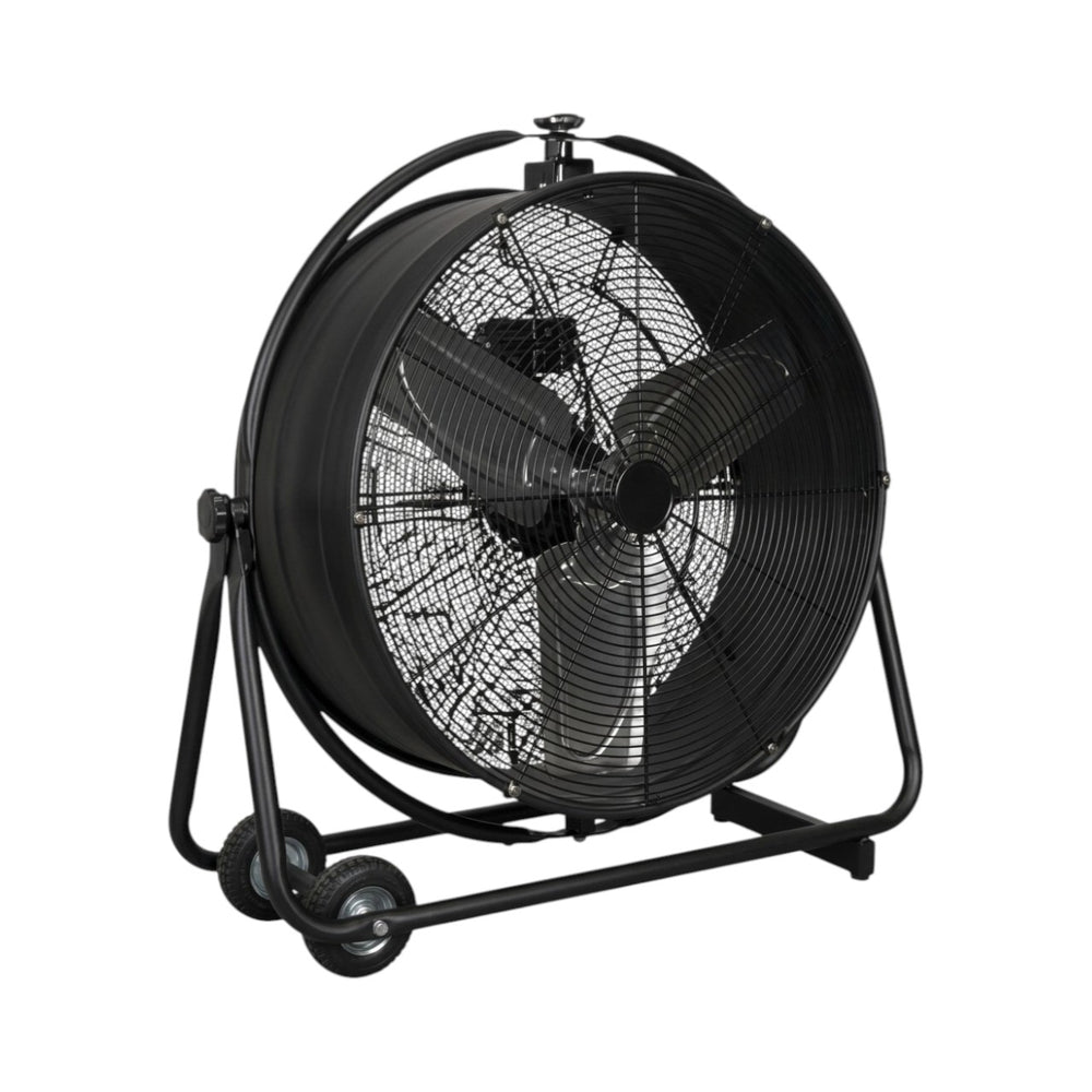 Sealey HVF30S 30" Industrial High Velocity Drum Fan, 230V Orbital Cooling Fan with 2 Speeds, Heavy-Duty Steel Frame, 360° Tilt Airflow Fan for Workshops, Warehouses & Commercial Spaces