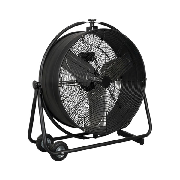 Sealey HVF30S 30" Industrial High Velocity Drum Fan, 230V Orbital Cooling Fan with 2 Speeds, Heavy-Duty Steel Frame, 360° Tilt Airflow Fan for Workshops, Warehouses & Commercial Spaces