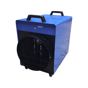 Broughton IFH30 Industrial Electric Fan Heater – 30kW 3-Phase Portable Space Heater with Axial Fan, Adjustable Thermostat, 4080m³/hr Airflow, Rugged Steel Enamel Casing for Commercial & Industrial Use