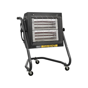 Portable Infrared Electric Radiant Heater 2.8kW – 230V Halogen Heater with Tilt Head, Adjustable Thermostat & 7-Day Timer – Sealey IR15, Powder-Coated Metal, Ruby Infrared Elements