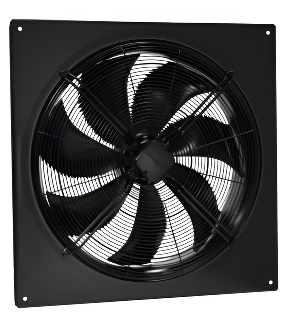 AW 710DS Sileo Axial Fan – High-Performance Black Galvanized Steel Wall-Mount Fan with Die-Cast Aluminum Impeller, Thermal Motor Protection