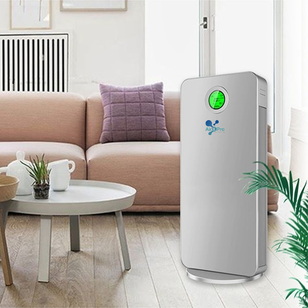 AXP-800 Smart Air Purifier – Medical Grade HEPA Filtration, PM2.5 Sensor, App Control, 99.9% Airborne Particle Removal, Covers Up to 130m² – Home & Office Air Cleaner