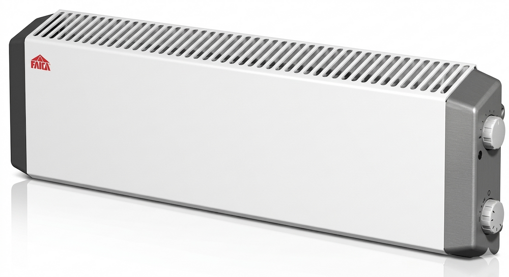 Thermowarm TWTC31021 1000W Electric Convection Heater – Mini Radiator with Integrated Thermostat, Stainless Steel, 230V