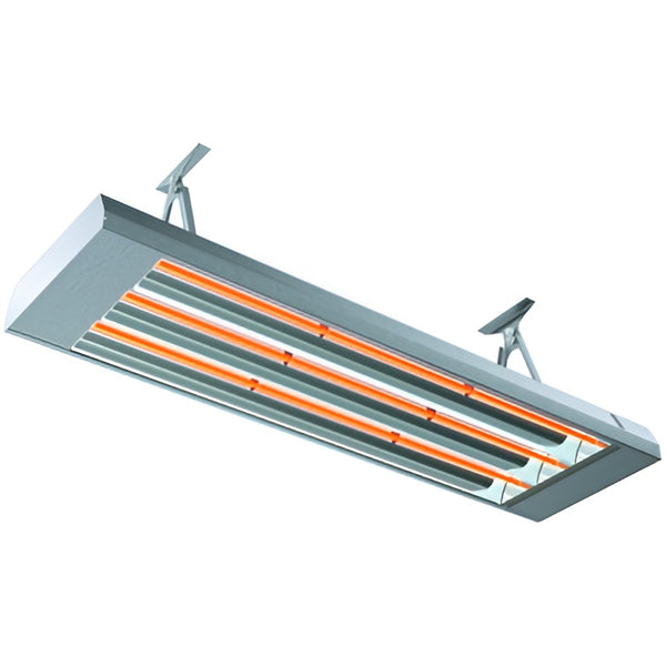 Frico IR 3000 Industrial Infrared Heater – High-Mounted Radiant Electric Heater, 3kW – 6kW, Grey Alu-Zinc Steel, IP44, Indoor/Outdoor, 400V 3-Phase