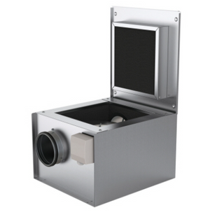 Systemair KVK 160 L Acoustic Slim Box Duct Fan 460m³/h – Low Noise Circular Inline Ventilation Fan
