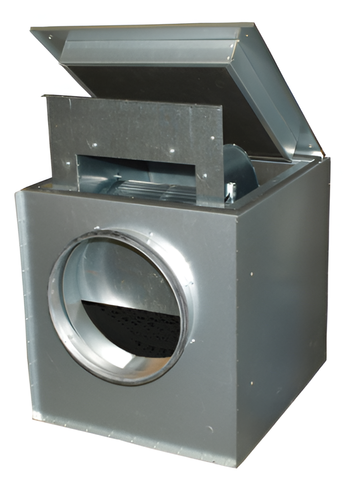 KVK 250 Acoustic Circular Box Fan – 1,060 m³/h, Quiet Performance, Durable Steel Housing, 230V