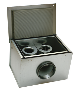 KVK DUO 160° Circular Duct Fan – 380m³/h, Twin Inlet Centrifugal, Galvanised Steel, Thermally & Acoustically Insulated, Speed-Controllable, Systemair
