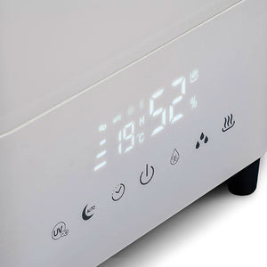 Deluxe 202 Humidifier & Air Purifier with Warm & Cool Mist, HEPA & Carbon Filtration, UV Water Sterilisation, 5.3L Tank, 65m² Coverage
