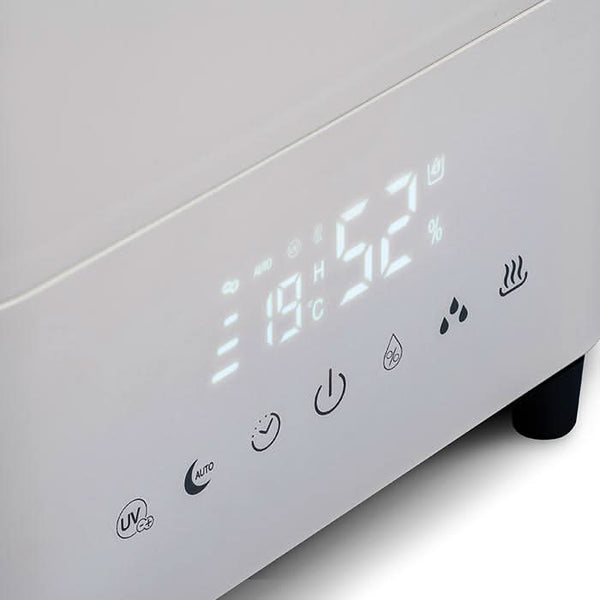 Deluxe 202 Humidifier & Air Purifier with Warm & Cool Mist, HEPA & Carbon Filtration, UV Water Sterilisation, 5.3L Tank, 65m² Coverage