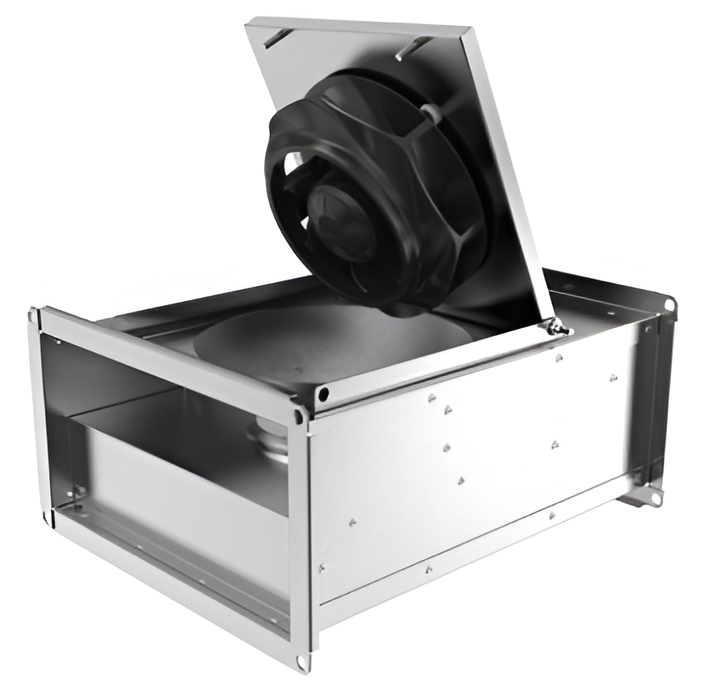 RS 40-20 L Sileo Box Duct Fan – High Efficiency Rectangular Ventilation Fan, Backward-Curved Impeller, Quiet Operation, Max Airflow 1,267 m³/h