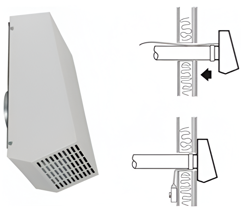 Systemair RVF 100 EC Wall Fan – Energy-Efficient 230V Exhaust Fan, 390m³/h Airflow, Max 60°C, Low Noise, White Powder-Coated Galvanized Steel