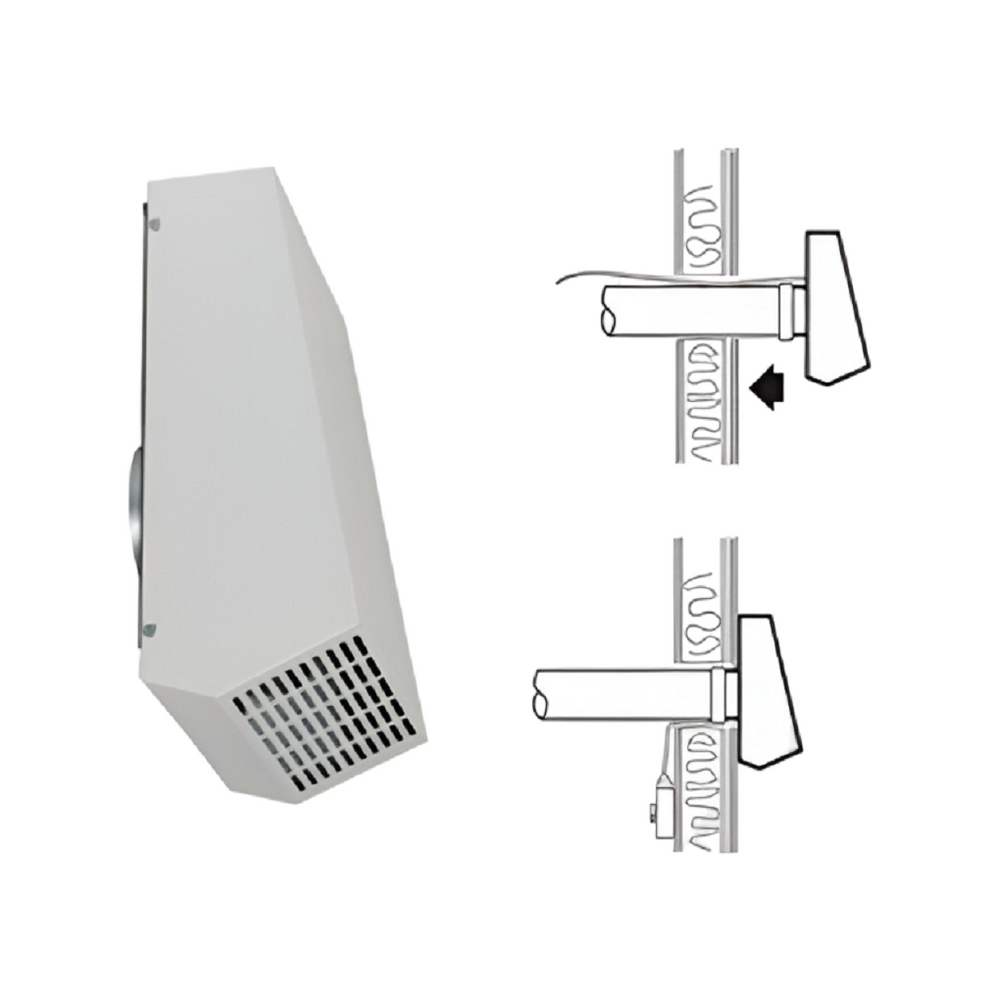 Systemair RVF 100 EC Wall Fan – Energy-Efficient 230V Exhaust Fan, 390m³/h Airflow, Max 60°C, Low Noise, White Powder-Coated Galvanized Steel
